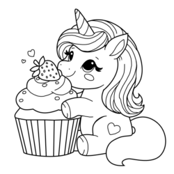 desenho de unicórnio simples para colorir