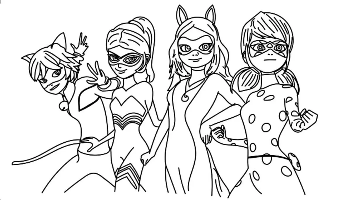 desenhos do cat noir para colorir