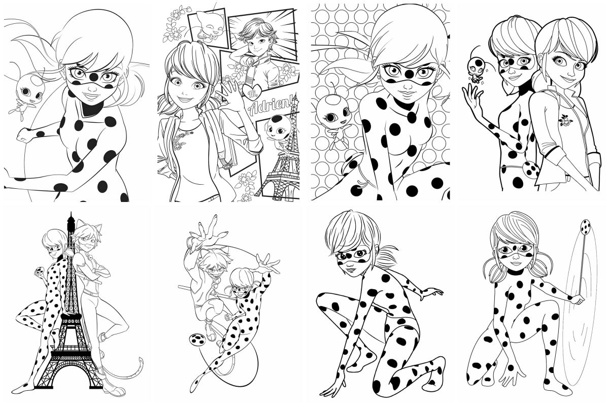 desenhos de personagens de miraculous para colorir