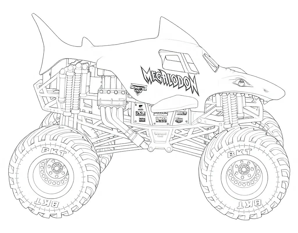 monster truck para imprimir e colorir