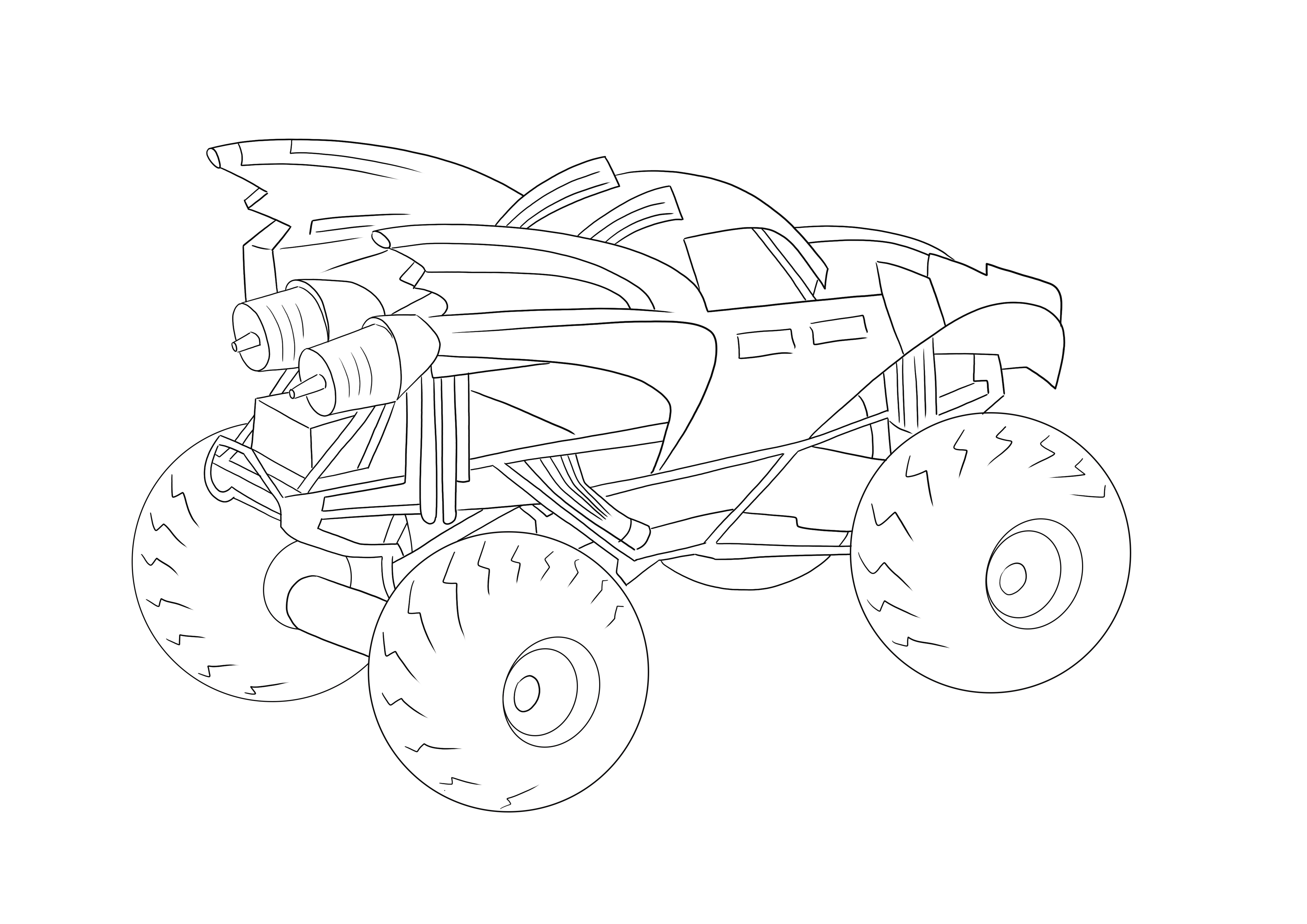 desenho de caminhão monstro para pintar