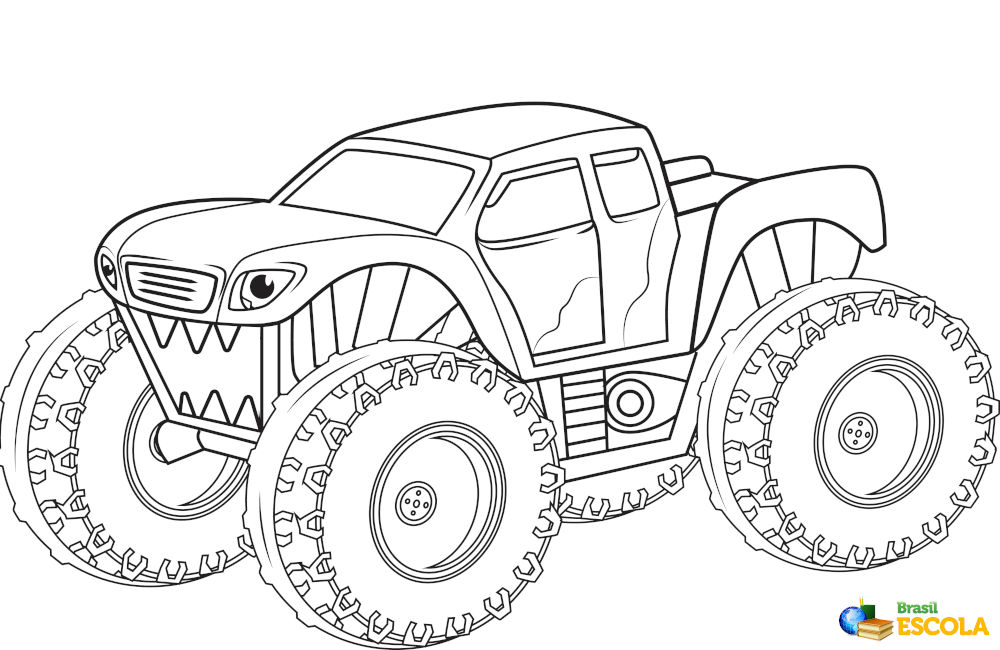desenhos de veículos gigantes para colorir