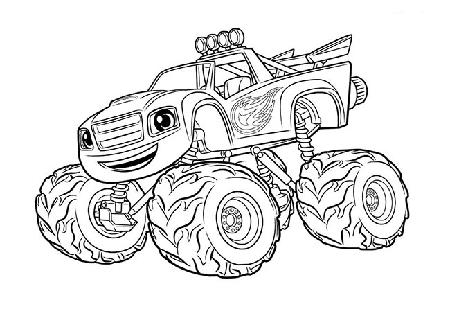 desenho de caminhão monstro para pintar