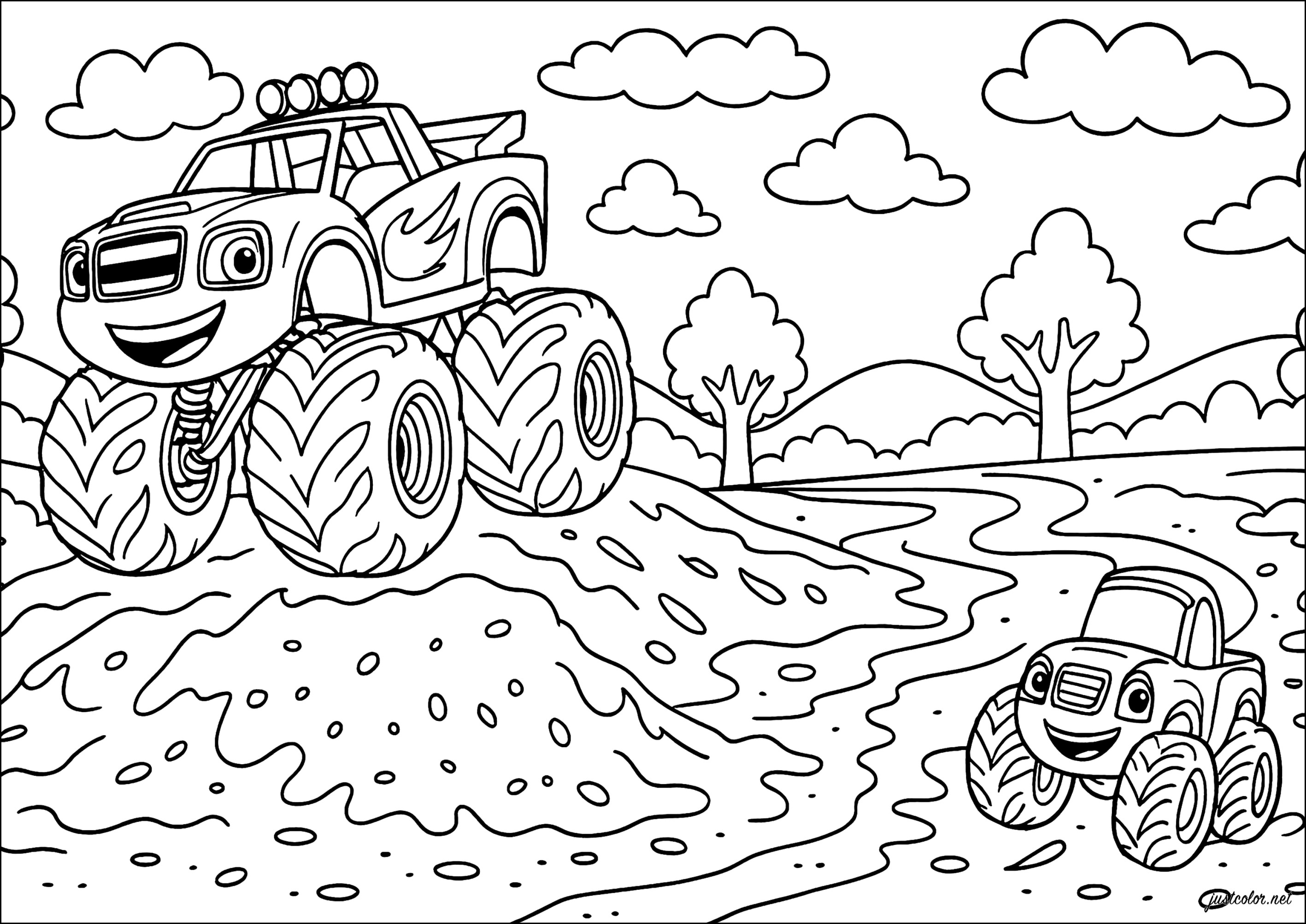 monster truck para imprimir e colorir