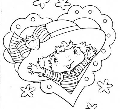 moranguinho vintage para colorir