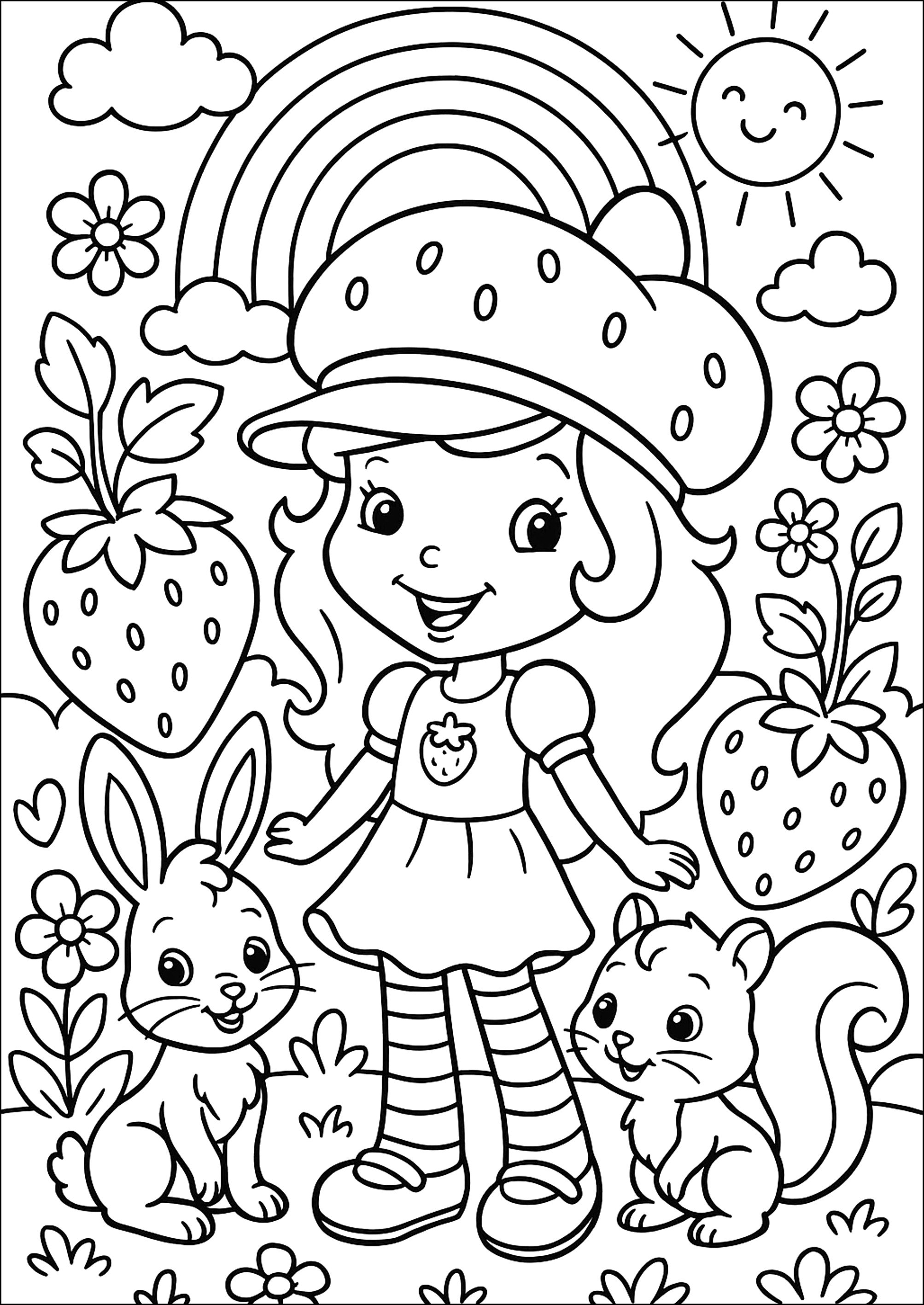 moldes da moranguinho para colorir
