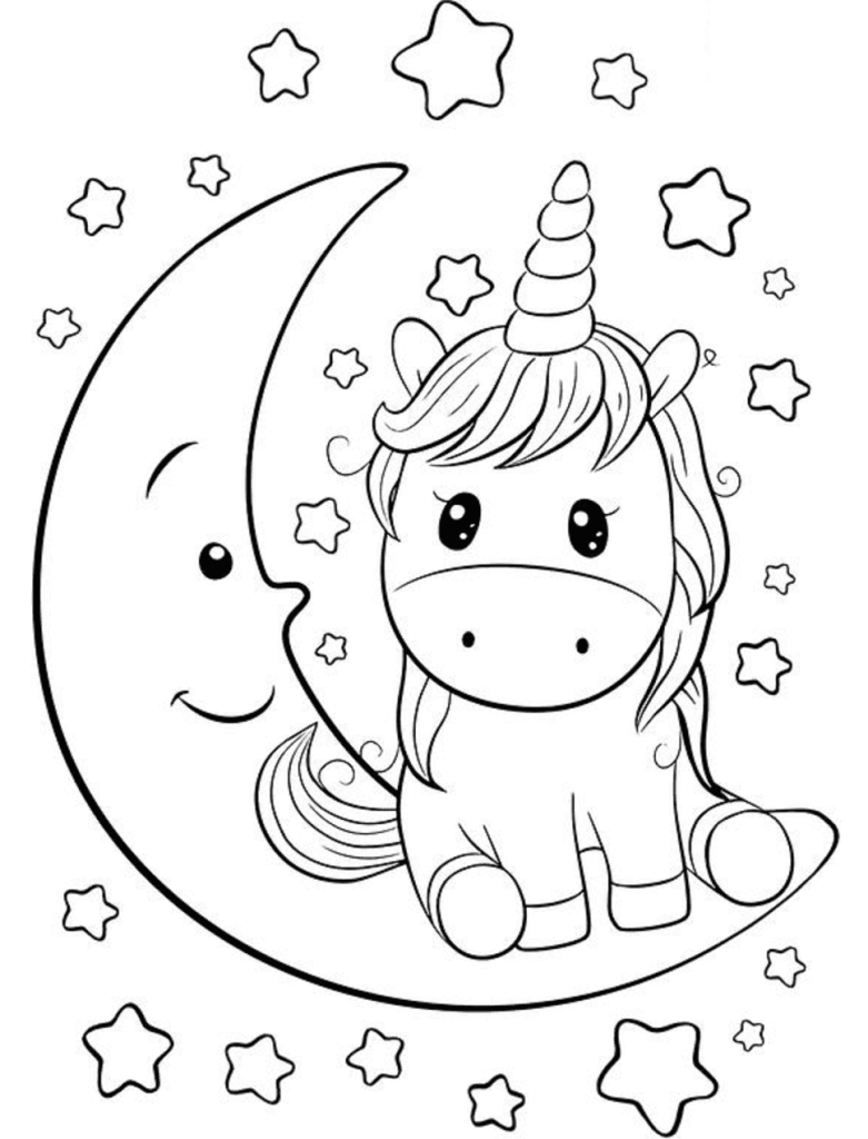 desenho unicórnio kawaii