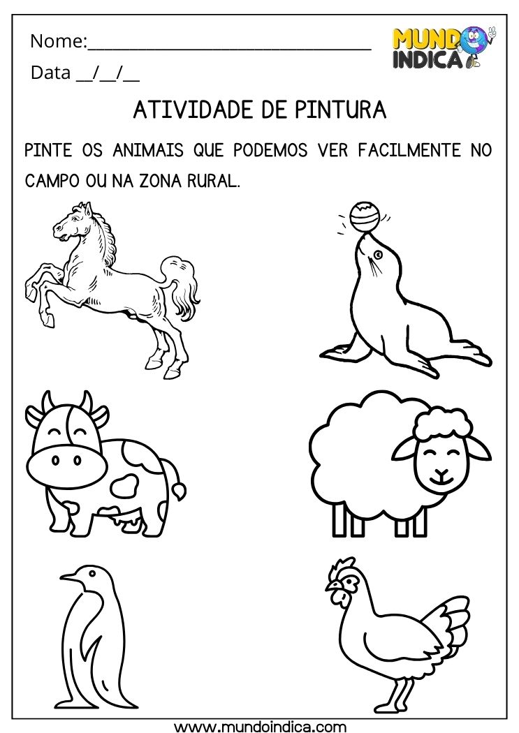 Desenhos de Animais Fofos para Imprimir e Colorir com seu Filho
