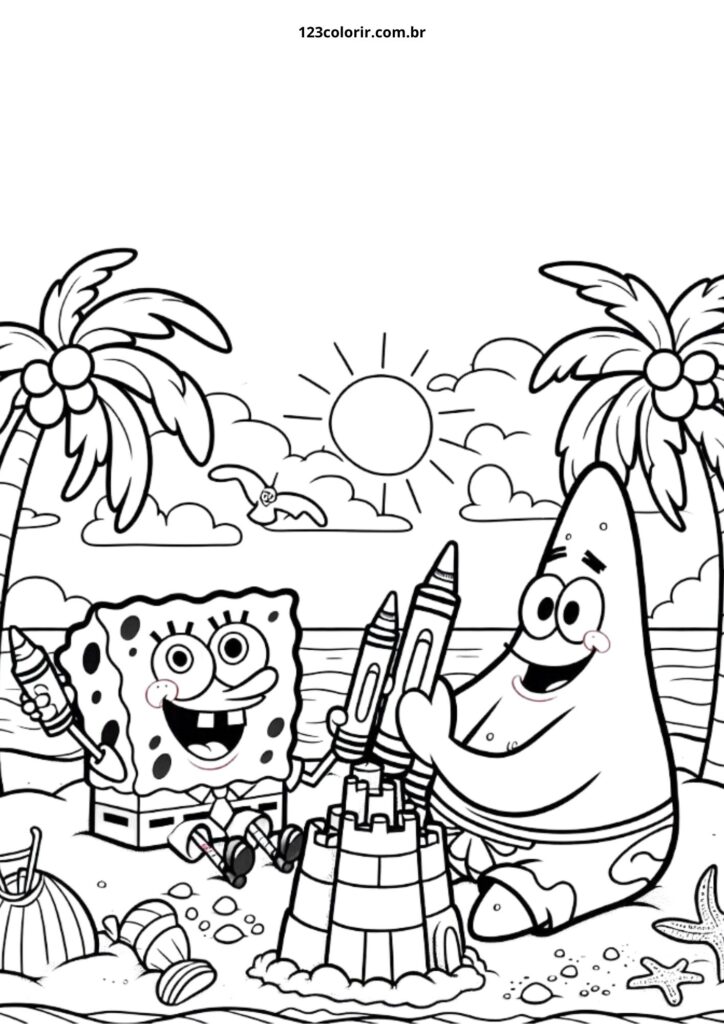 desenho para imprimir bob esponja