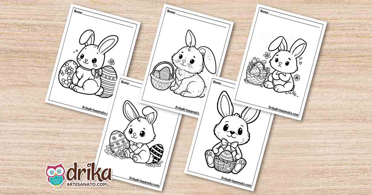 desenho para imprimir coelho