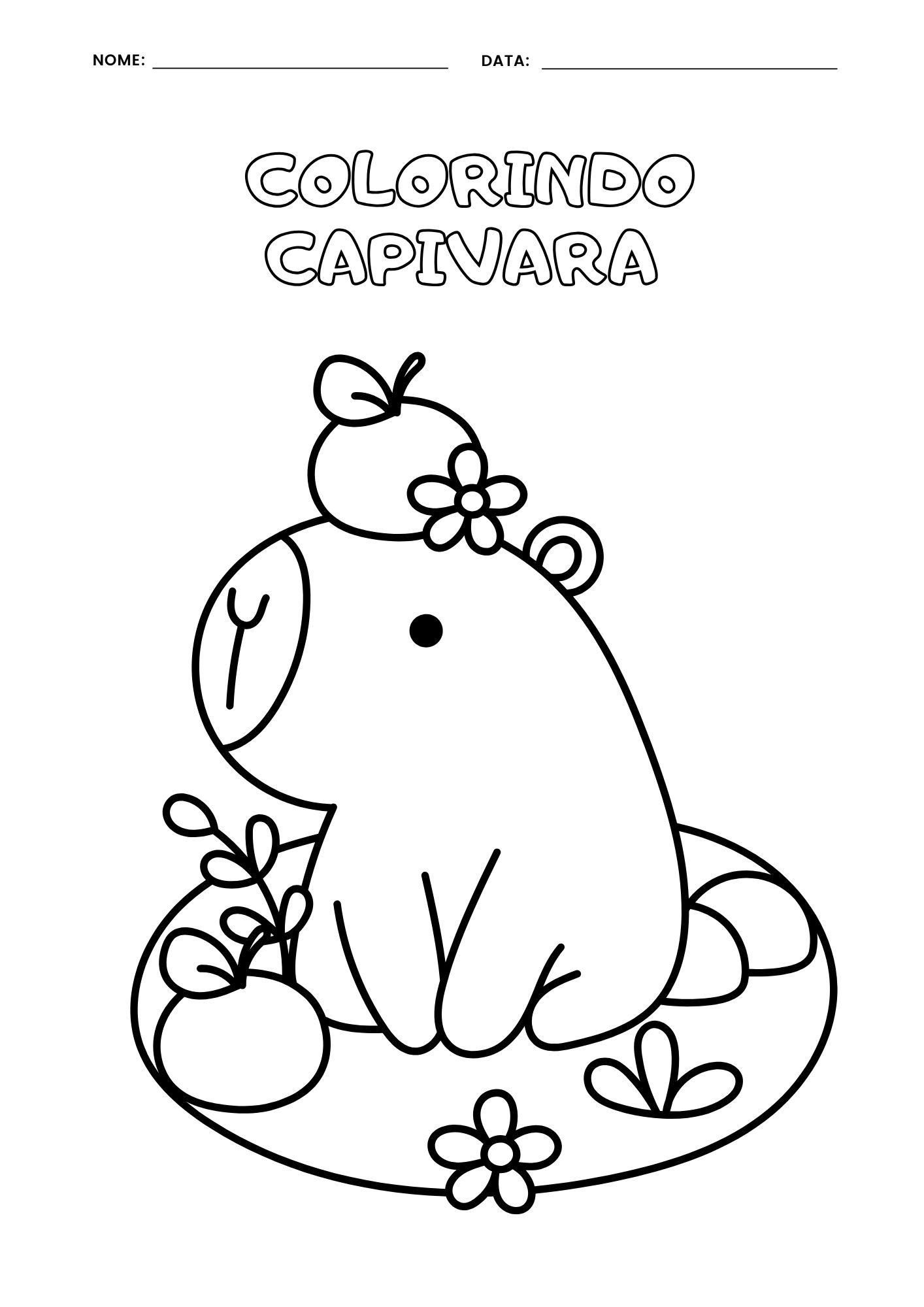 Atividades Educativas com Capivaras para Crianças