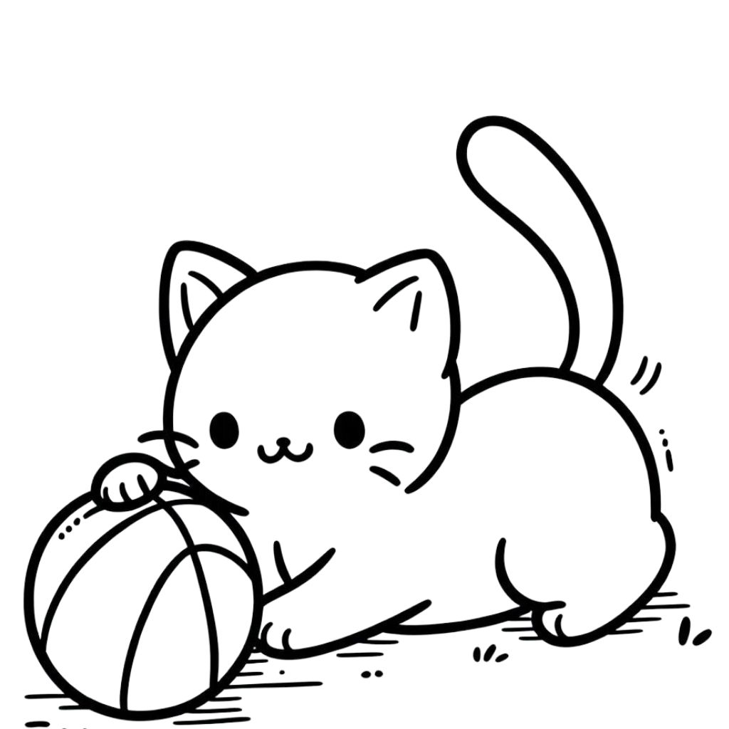 gato para pintar e imprimir