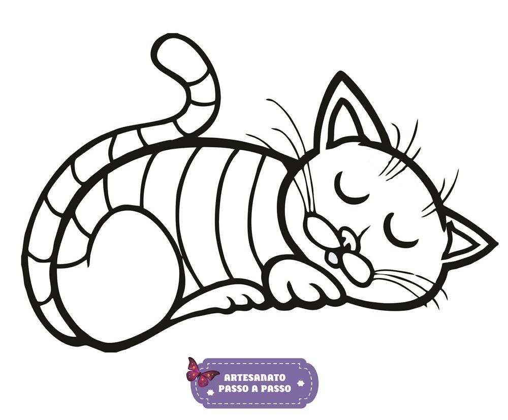 gato para pintar e imprimir