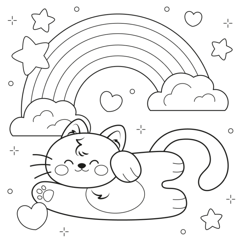 desenhos de gatinhos fofos para imprimir
