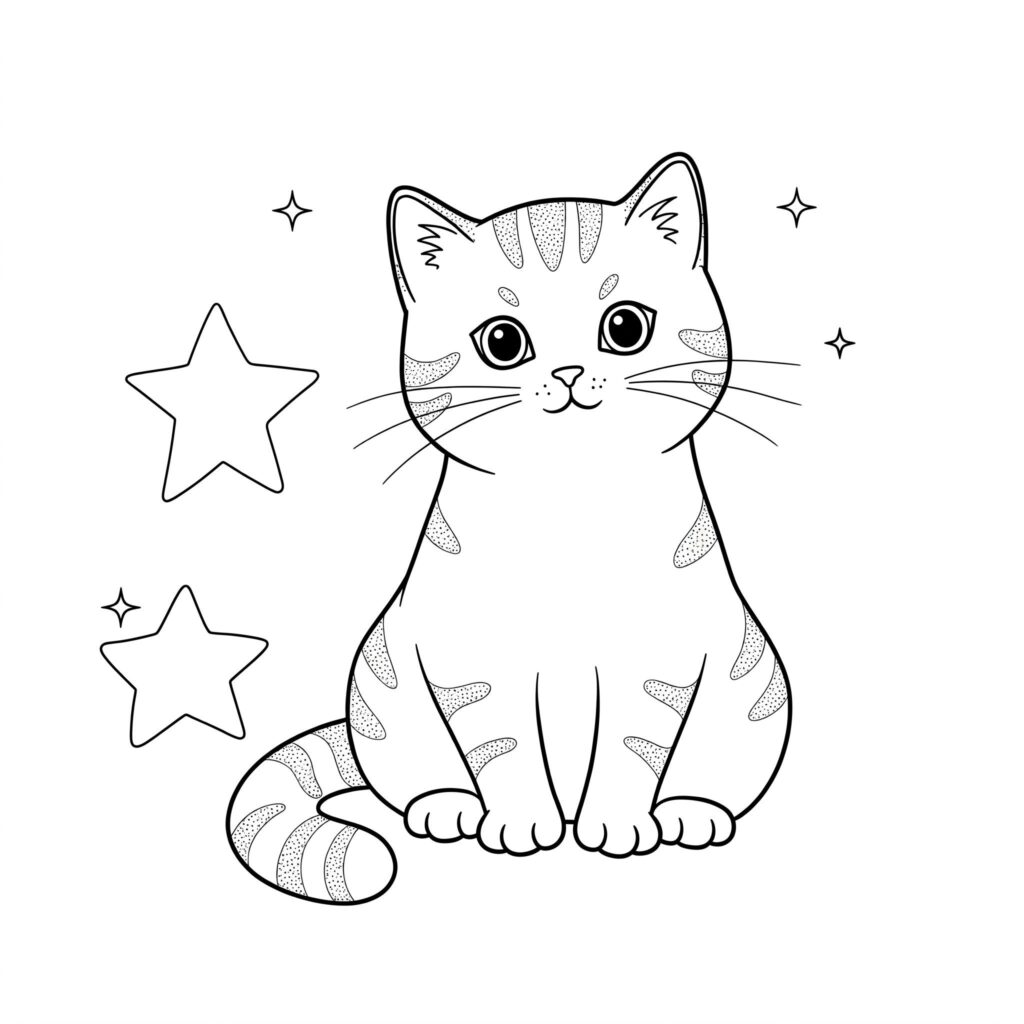 desenhos de gatos para atividades infantis