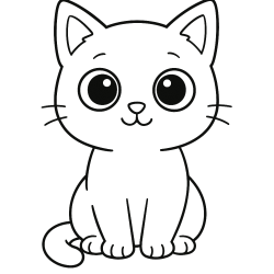 desenhos de gatos para atividades infantis
