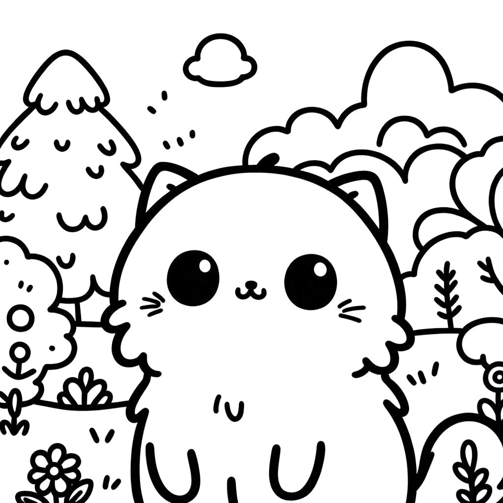 gato para pintar e imprimir