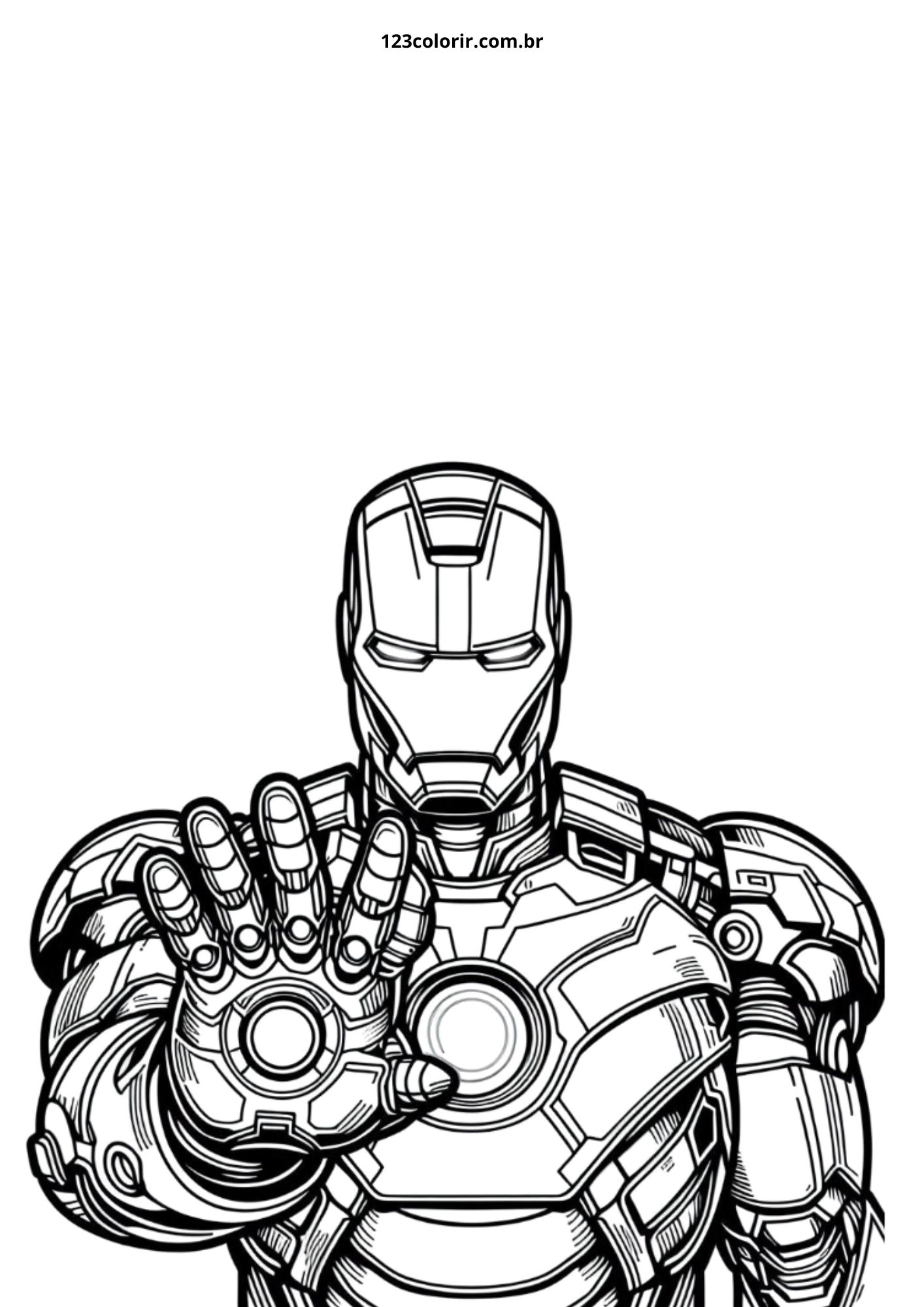desenho para imprimir homem de ferro