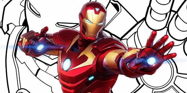 desenho para imprimir homem de ferro