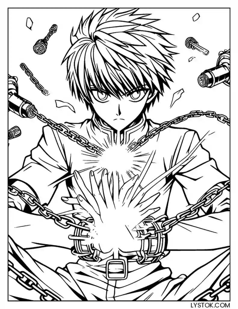 desenho para imprimir hunter x hunter