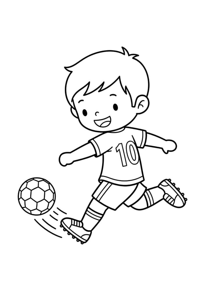 desenho para imprimir jogador de futebol