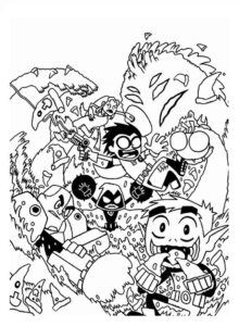 Atividades Criativas com Desenhos dos Jovens Titãs para Crianças