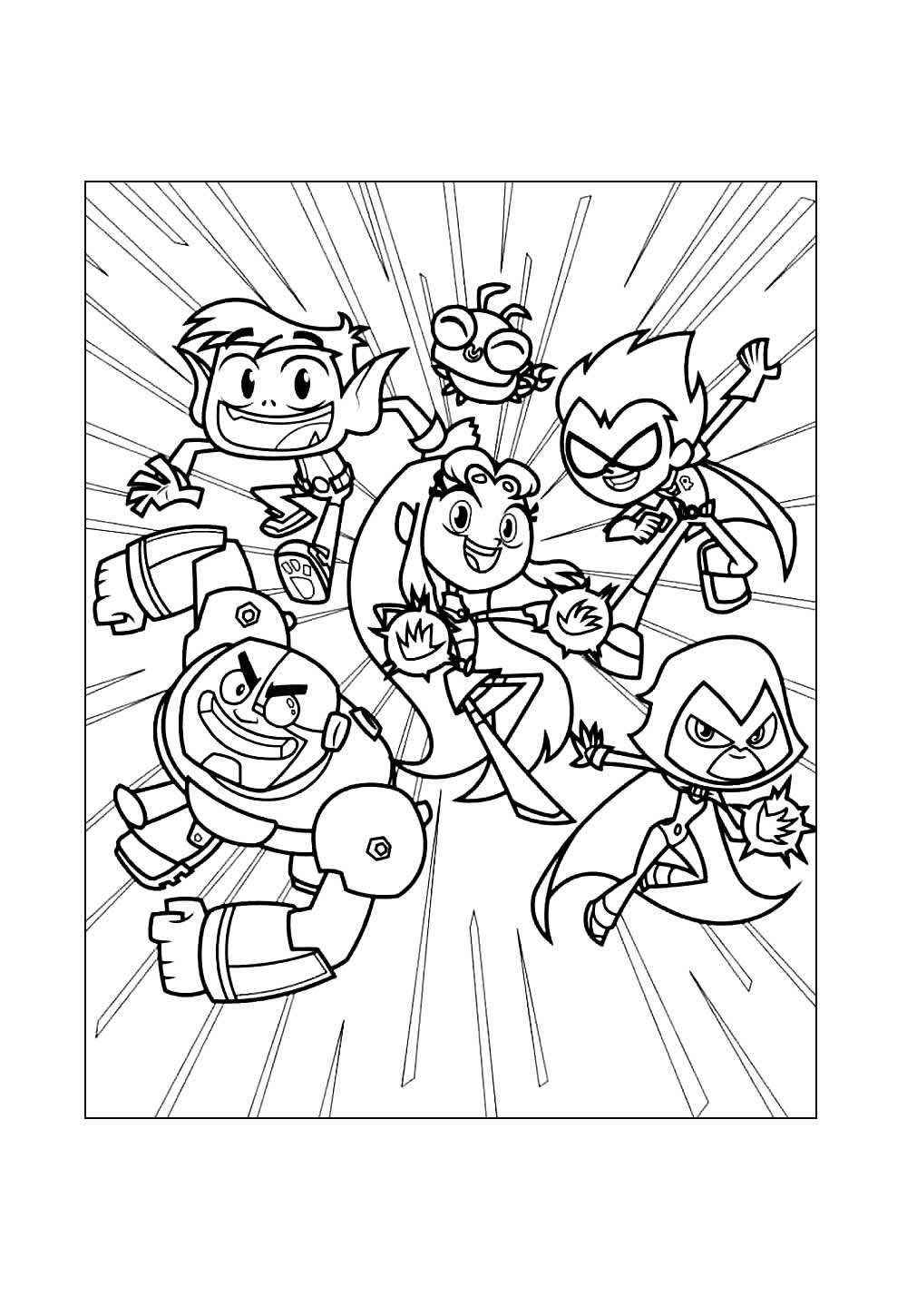 Os Melhores Materiais para Colorir Desenhos dos Jovens Titãs