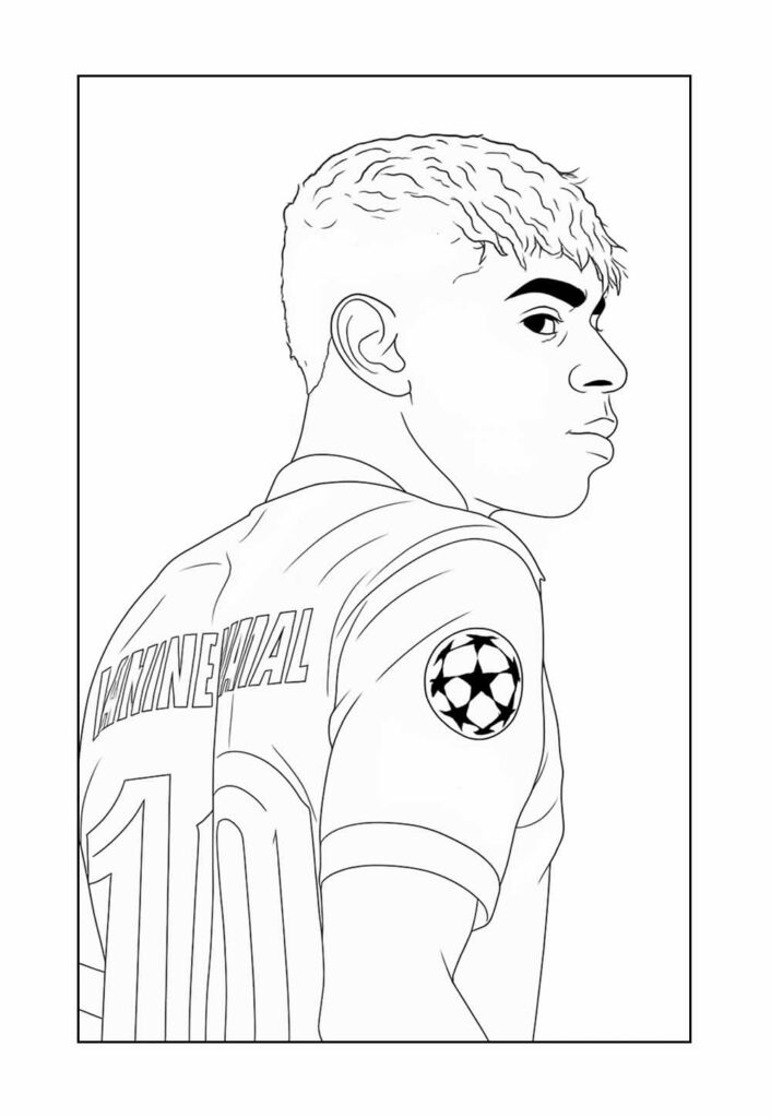 desenho para imprimir lamine yamal