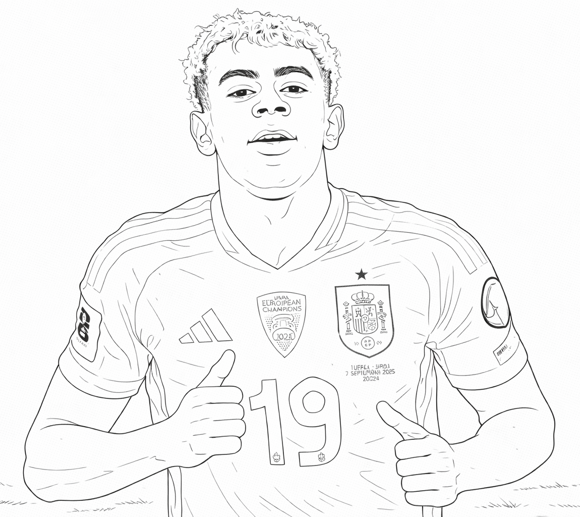 Onde Encontrar Desenhos Gratuitos do Lamine Yamal para Pintar