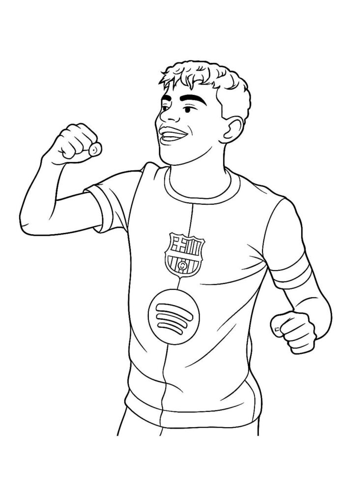 desenho para imprimir lamine yamal