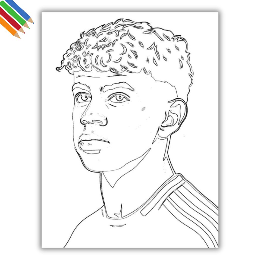 desenho para imprimir lamine yamal