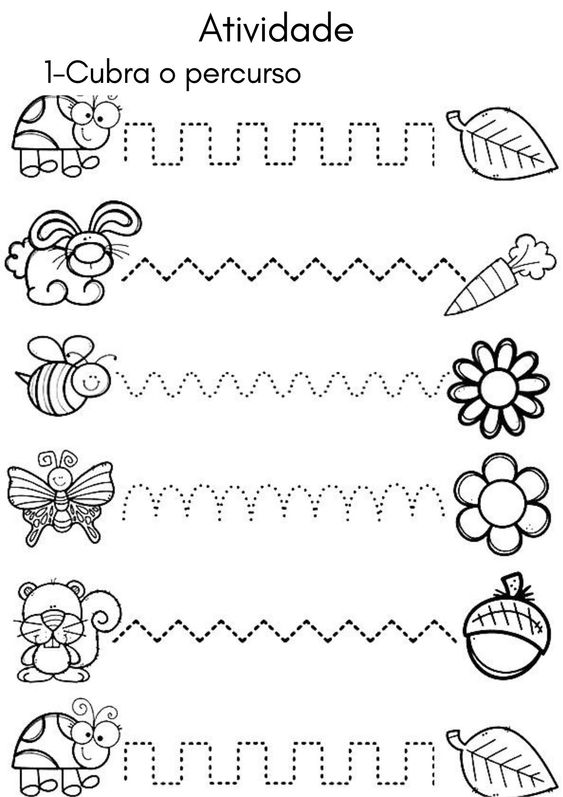 Ideias de desenhos de animais e natureza para o maternal