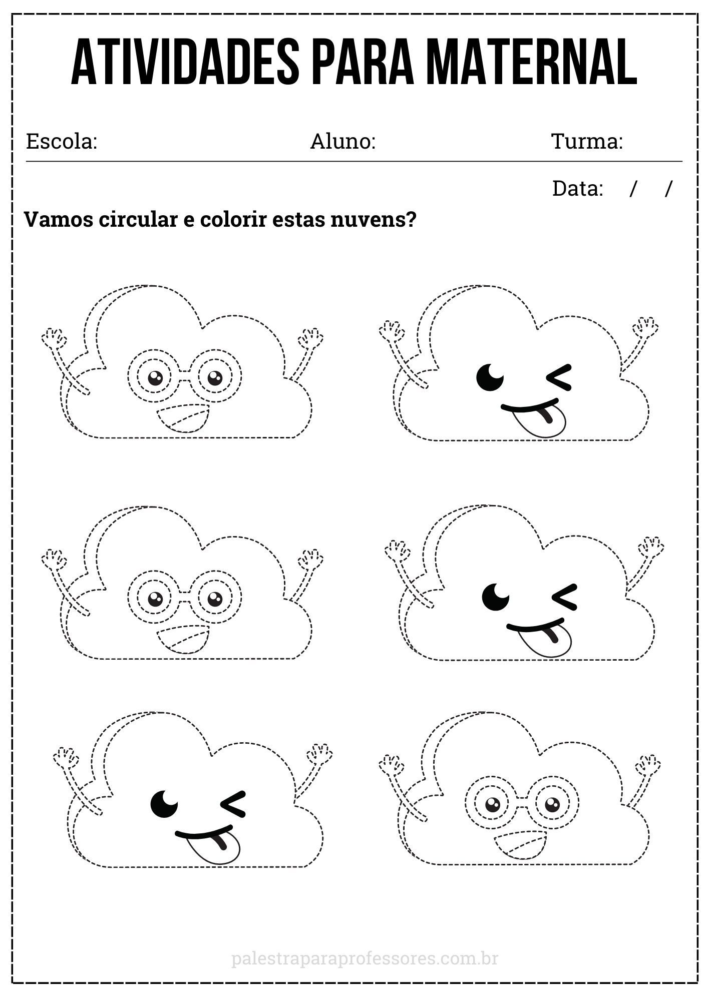 Ideias de desenhos de animais e natureza para o maternal