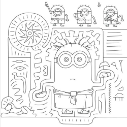 Minions para Colorir: Conheça Kevin