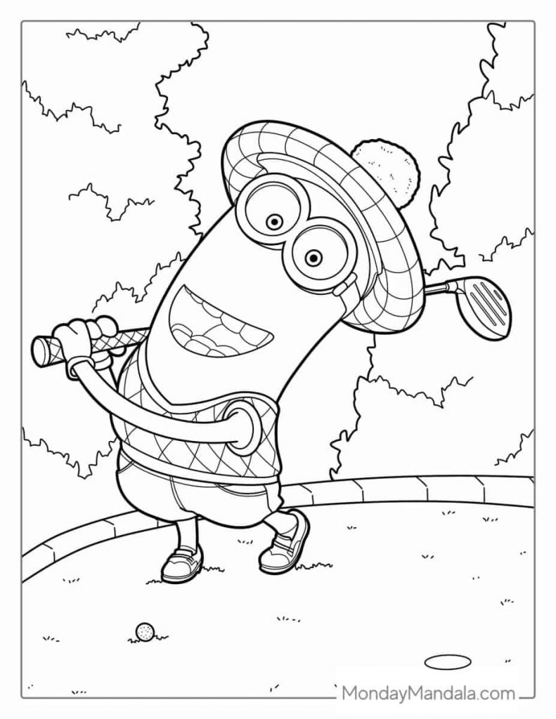 Minions para Colorir: Conheça Kevin