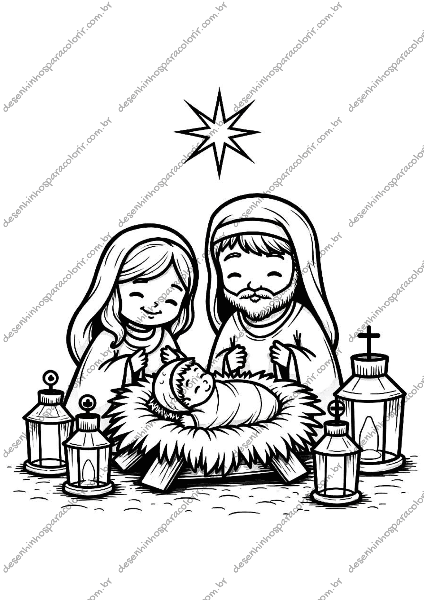 Como Montar um Presépio 3D com Desenhos para Colorir