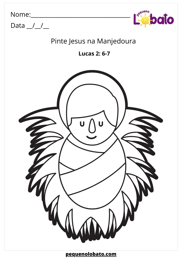 Atividades de Natal para Crianças: Nascimento de Jesus para Imprimir