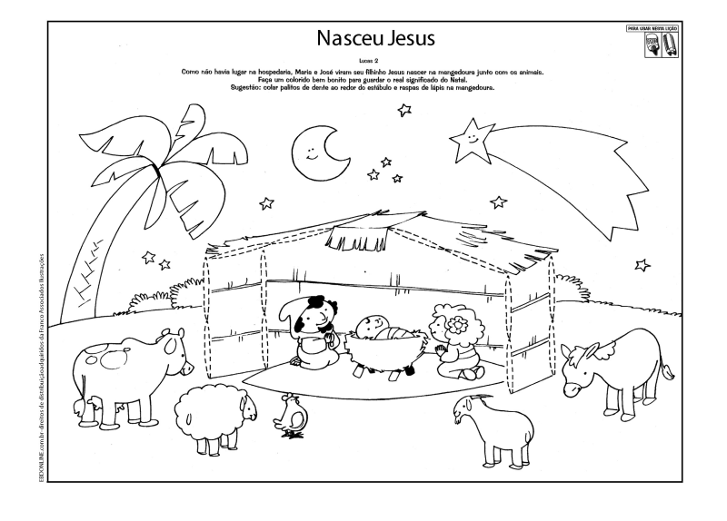 Como Montar um Presépio 3D com Desenhos para Colorir