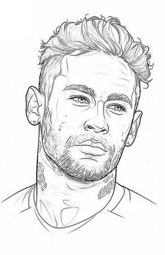 desenho para imprimir neymar