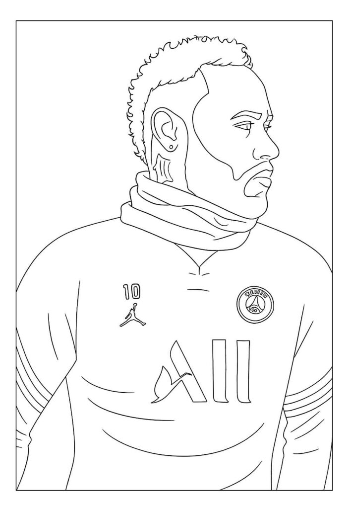 Desenhos do Neymar em estilo cartoon para imprimir