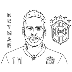 desenho para imprimir neymar