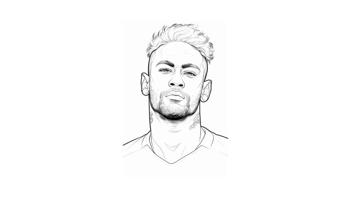 Desenhos do Neymar em estilo cartoon para imprimir