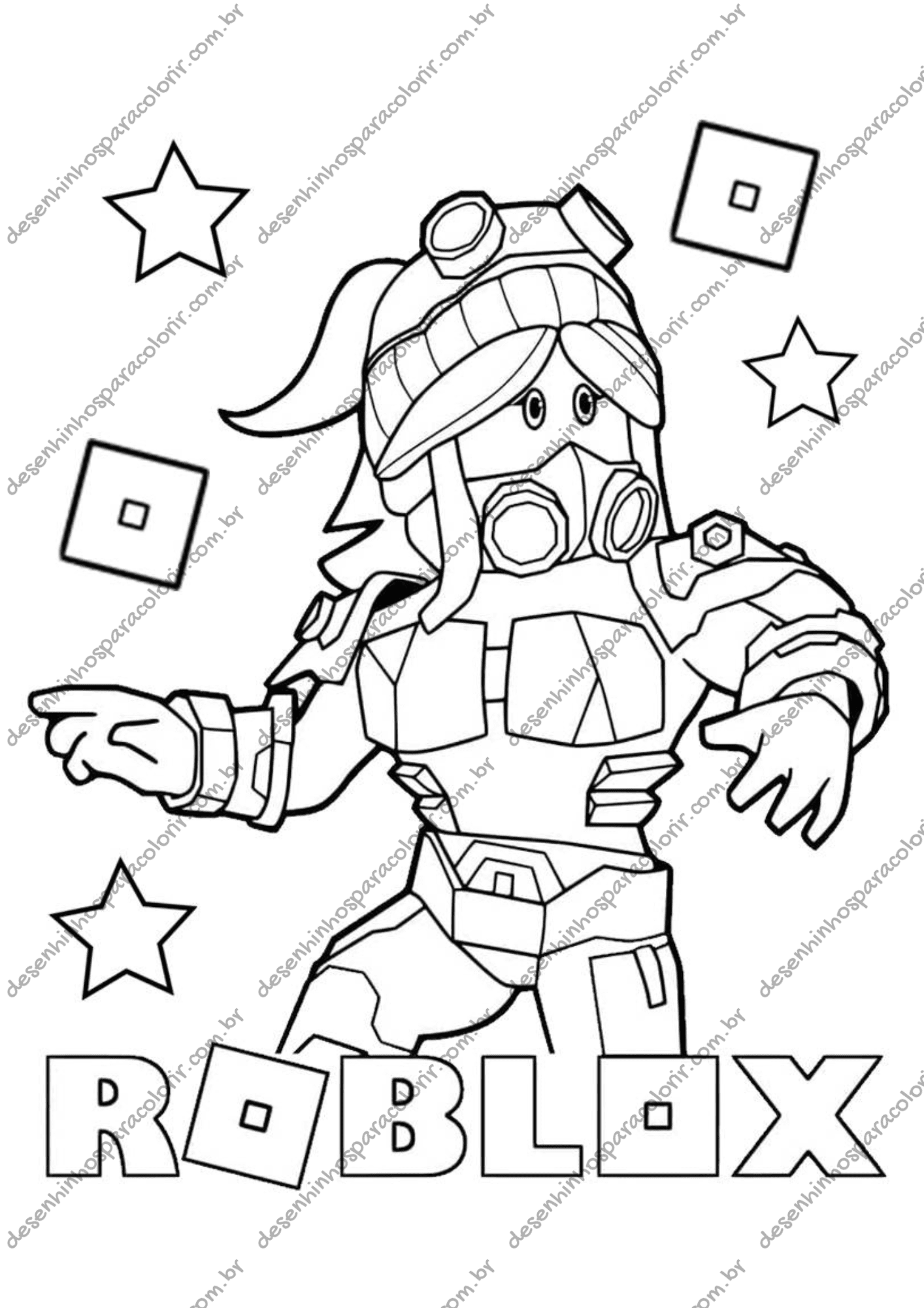 Kits de Festa Roblox Menina: Ideias Criativas com Desenhos para Imprimir