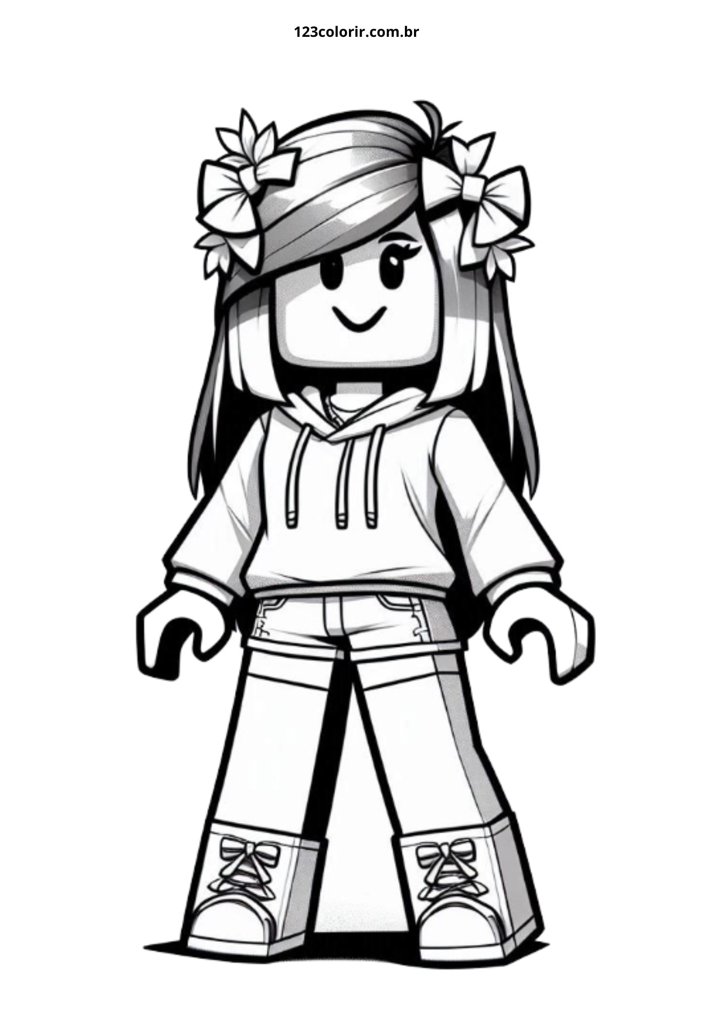 desenho para imprimir roblox menina