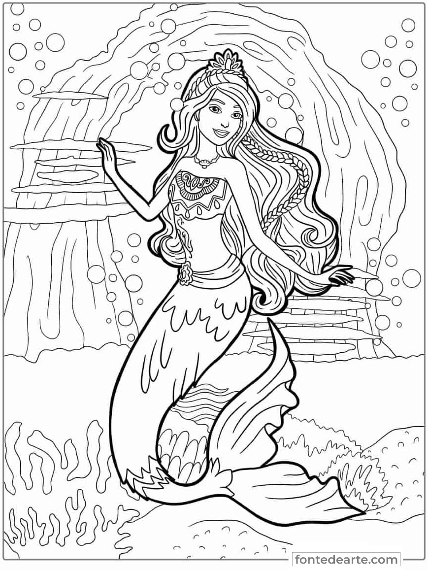 Desenhos de Sereias Realistas vs. Estilo Cartoon: Qual Imprimir?