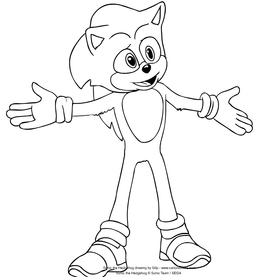 desenho para imprimir sonic 3