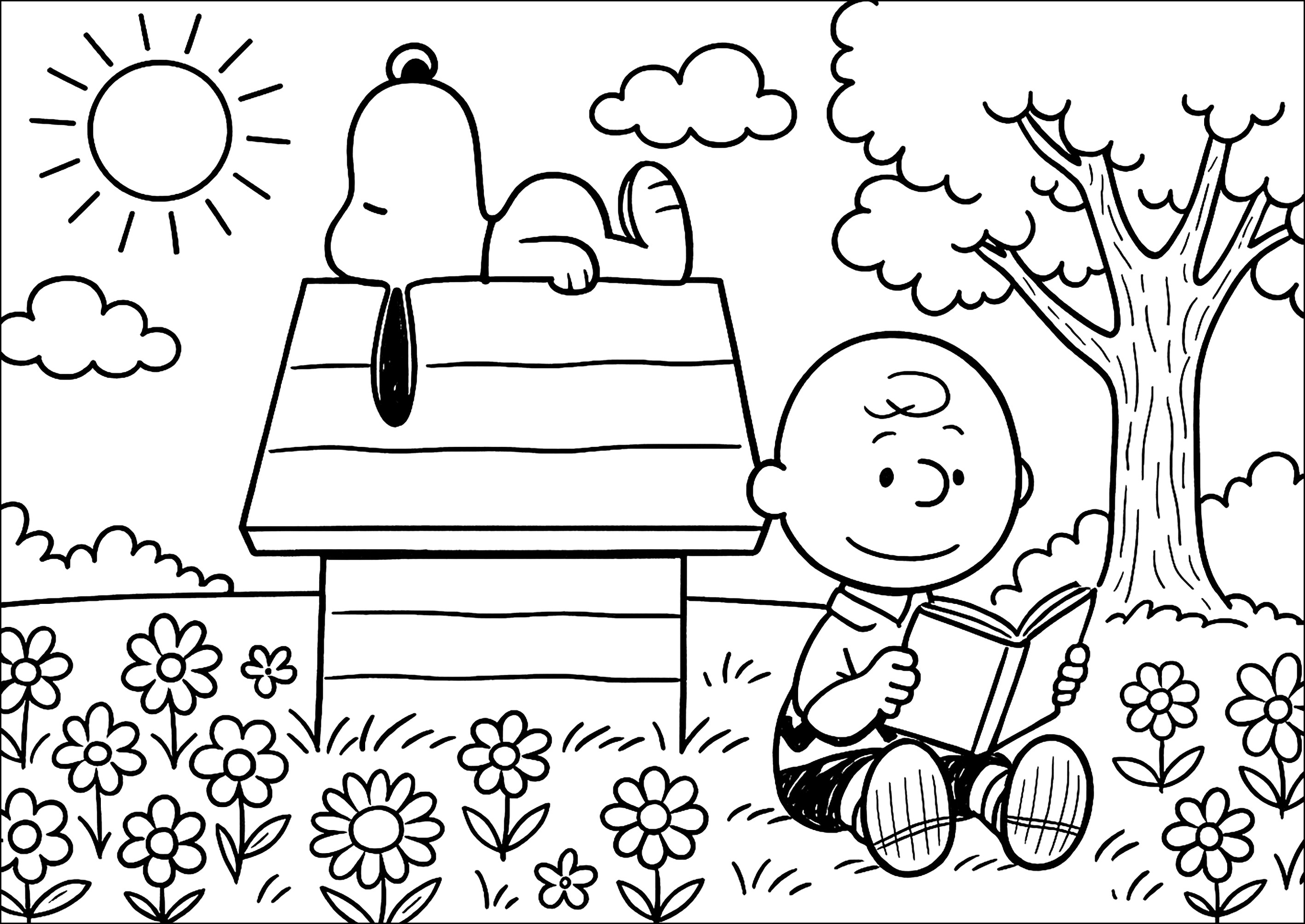 desenhos de outros personagens da turma (Charlie Brown)