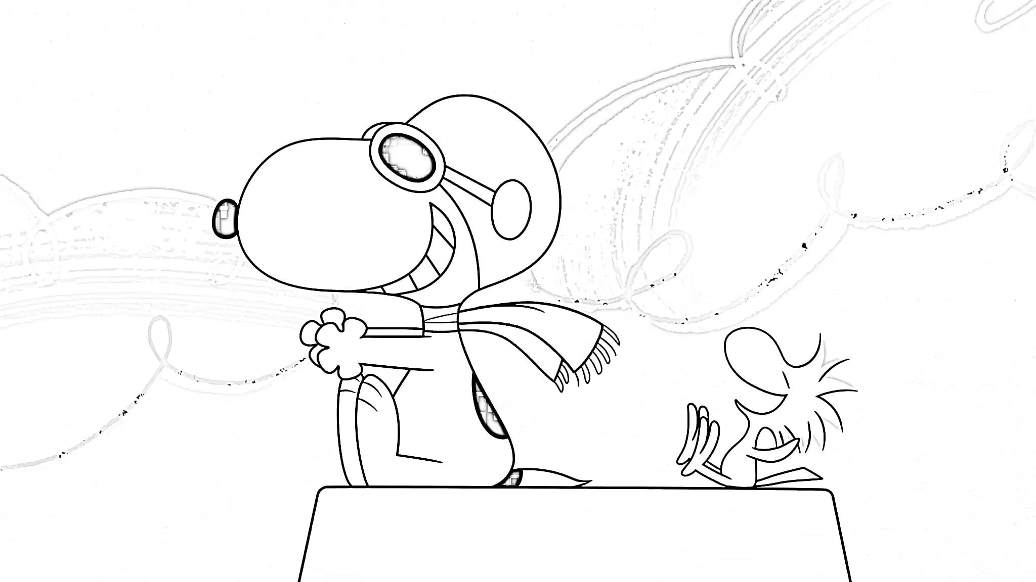 desenhos do Snoopy com temas específicos (Natal, Halloween, futebol)