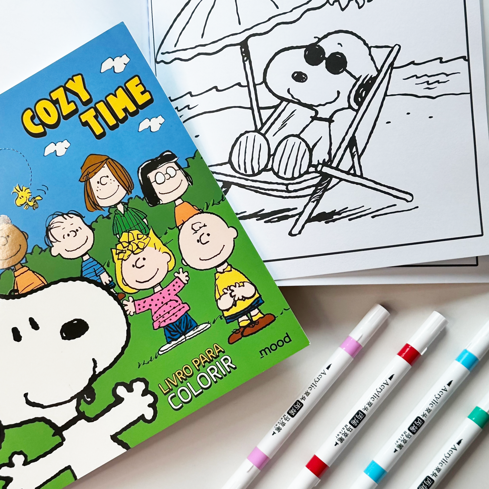 desenhos do Snoopy com temas específicos (Natal, Halloween, futebol)
