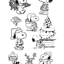 desenhos de outros personagens da turma (Charlie Brown)